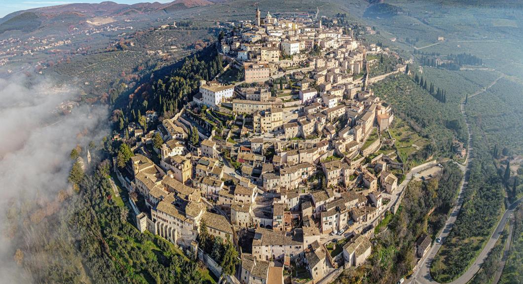 abandoned hilltop village ruins