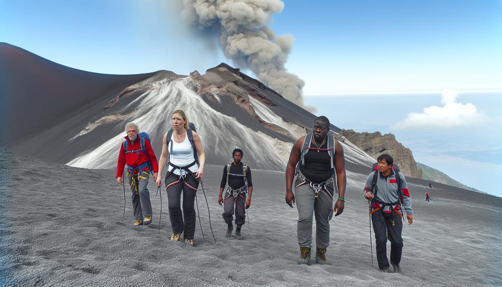 adventure on volcanic slopes